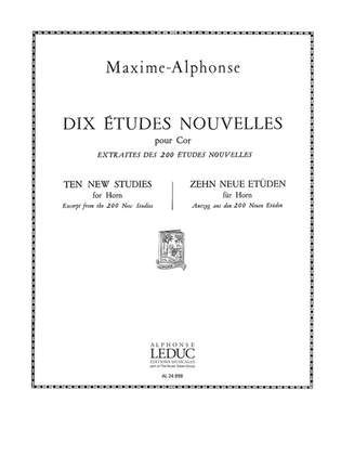 Book cover for 10 Etudes Nouvelles (horn Solo)