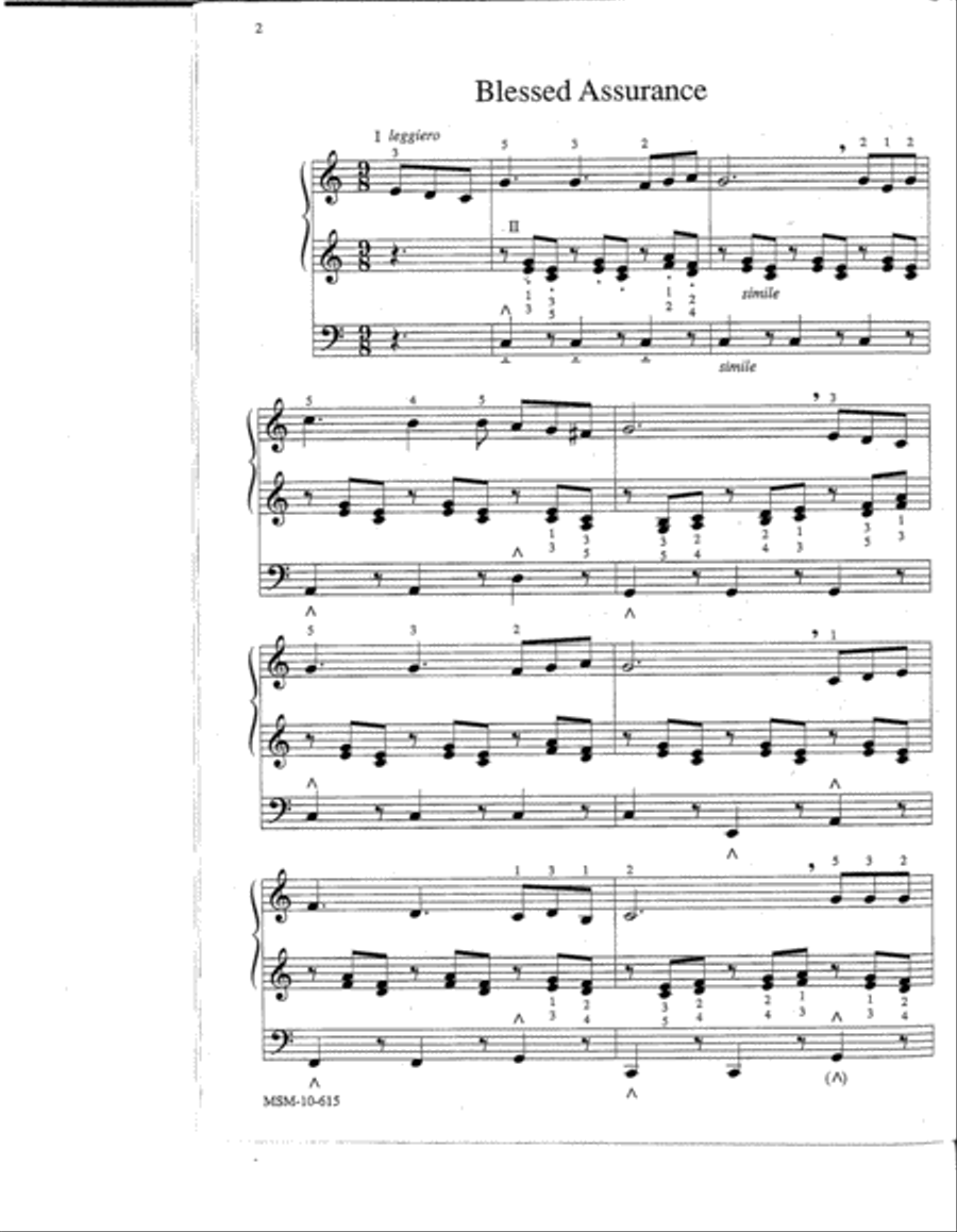 Easy Hymn Settings- General Set 3 Organ scores gallery preview page 2