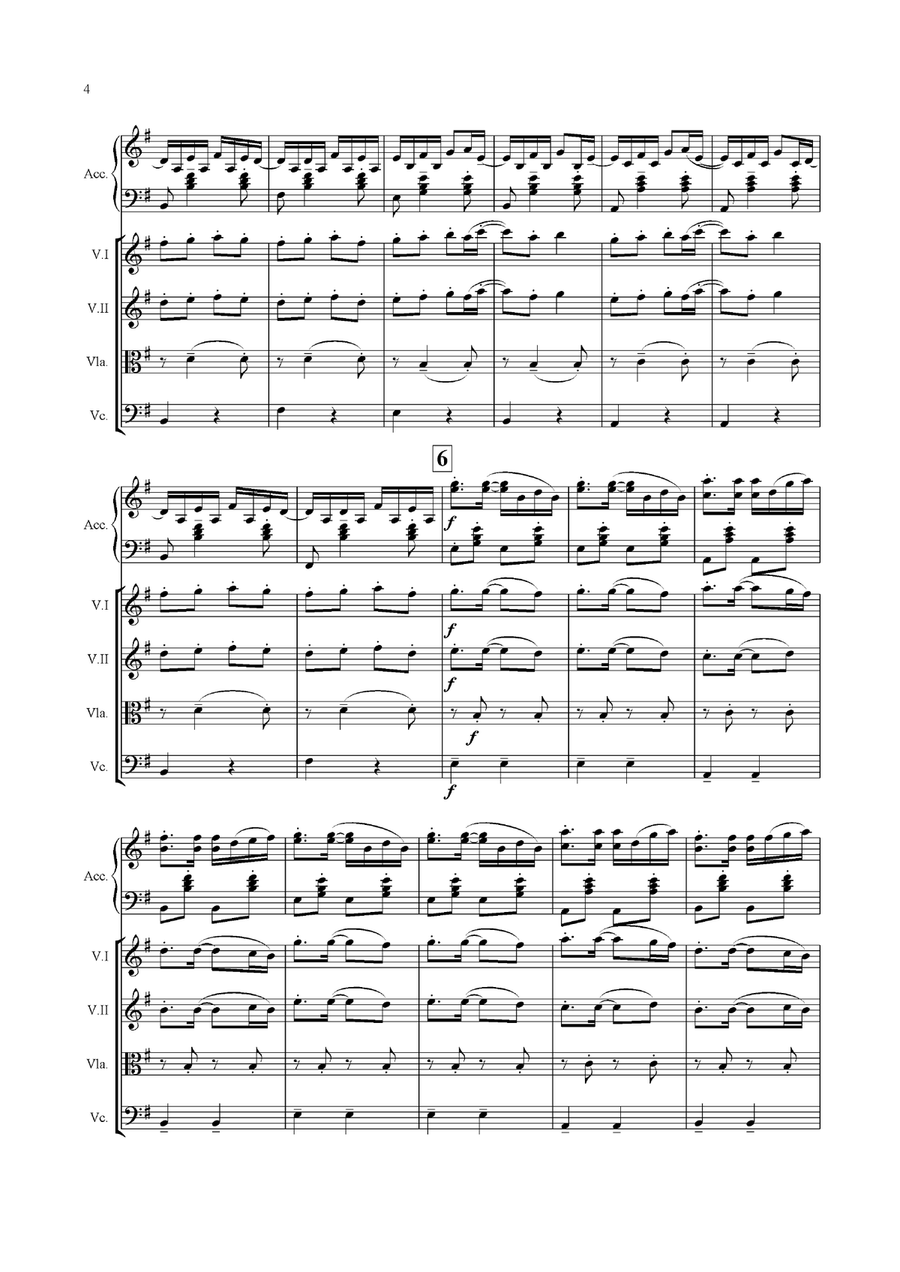 J Y Suis Jamais Alle String Quartet scores gallery preview page 4