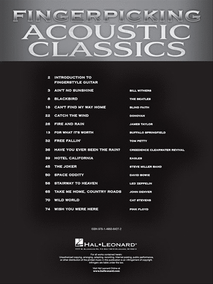 Fingerpicking Acoustic Classics Acoustic Guitar scores gallery preview page 2