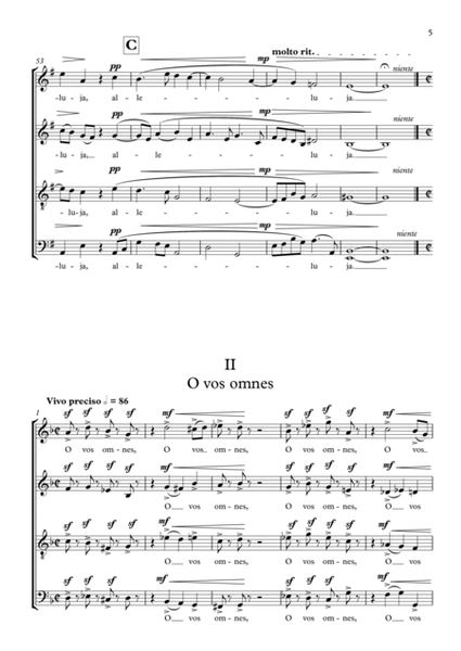 Three Motets, Op.297: 1. Os Justi 2. O Vos Omnes 3. Cantate Domino