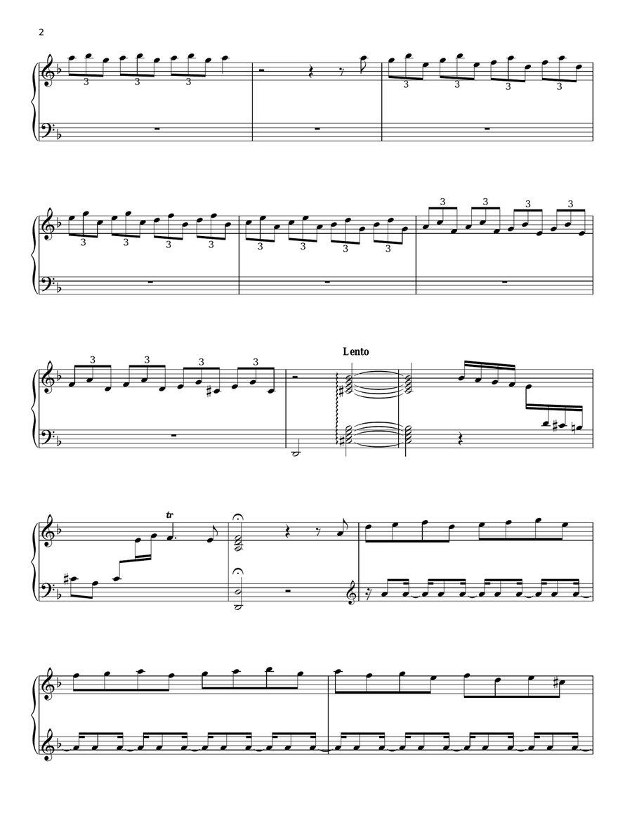 Toccata And Fugue In D Minor Piano Solo scores gallery preview page 2