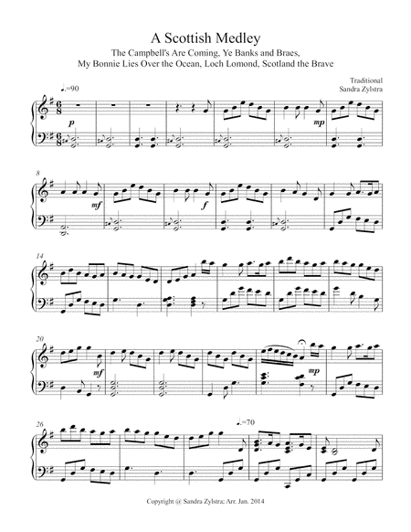 A Scottish Medley (intermediate piano solo) image number null