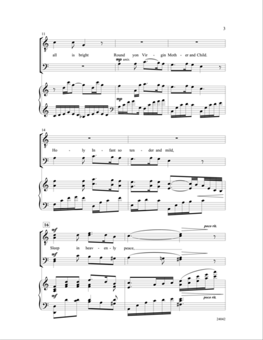 Silent Night TTBB scores gallery preview page 3