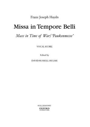 Missa in Tempore Belli (Mass in Time of War/Paukenmesse)