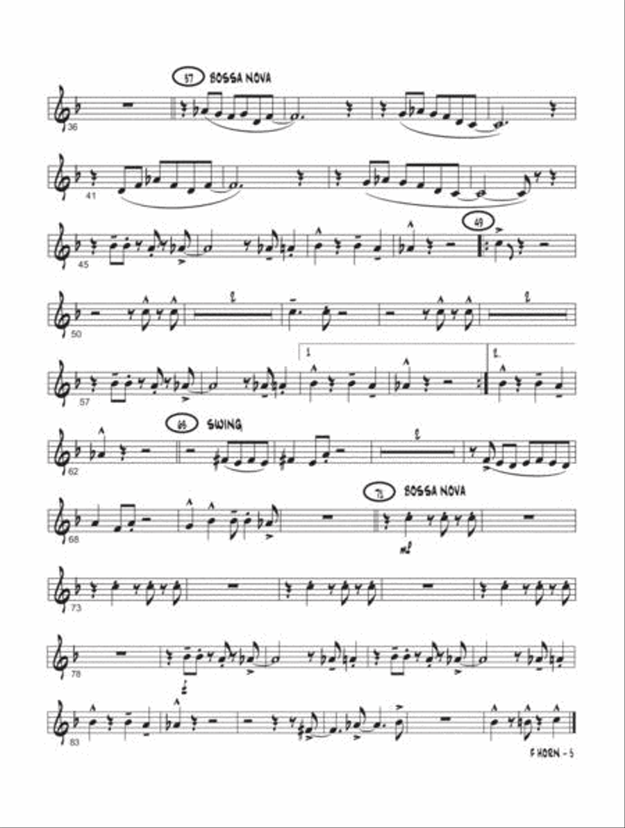 Aebersold Jazz Ensemble, Vol. 1 - F Horn Jazz Ensemble scores gallery preview page 5