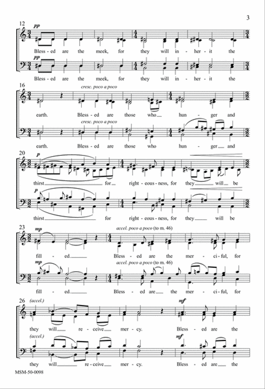 The Beatitudes 4-Part scores gallery preview page 3