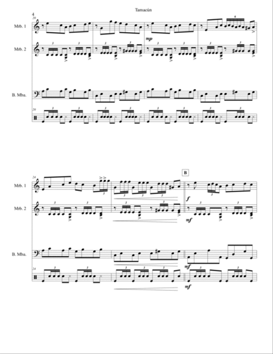 Tamacun Percussion scores gallery preview page 4
