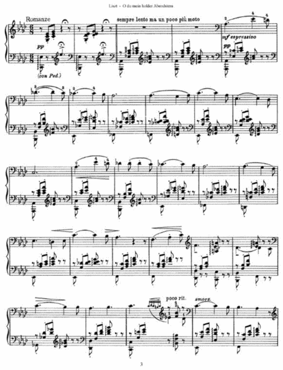 Franz Liszt - O du mein holder Abendstern from Tannhäuser (by Wagner)