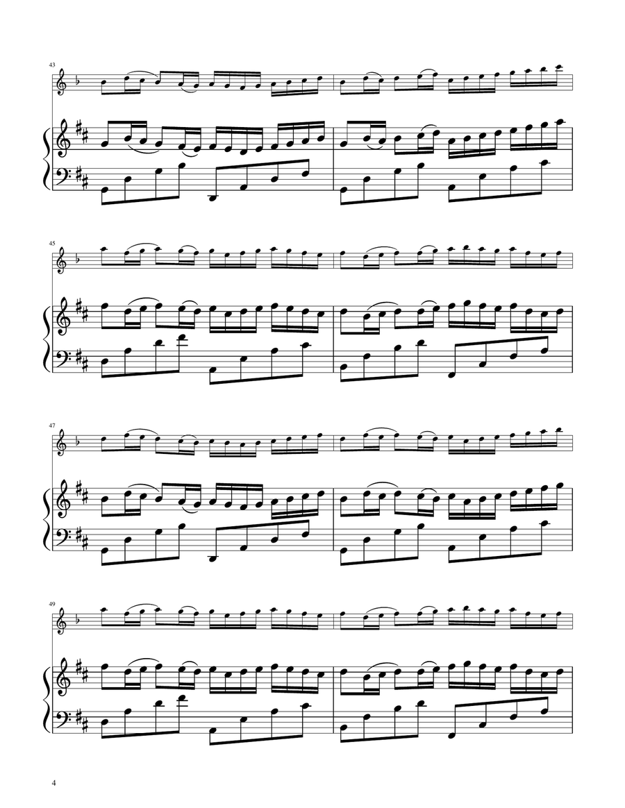 Canon in D - Oboe D'amore Solo w/ Piano Oboe scores gallery preview page 4