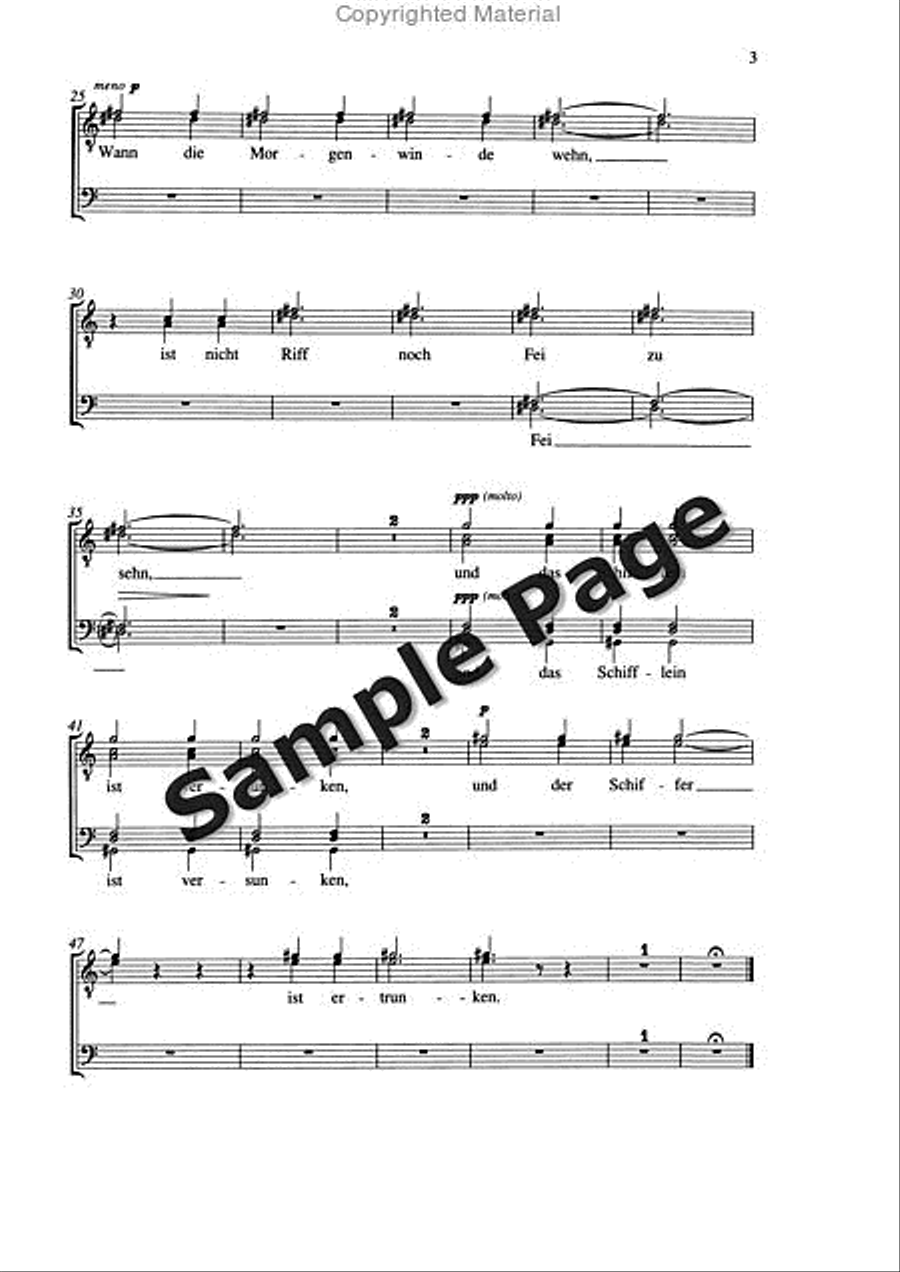 Killmayer Verloren Der Abend-- Chor TTBB scores gallery preview page 4