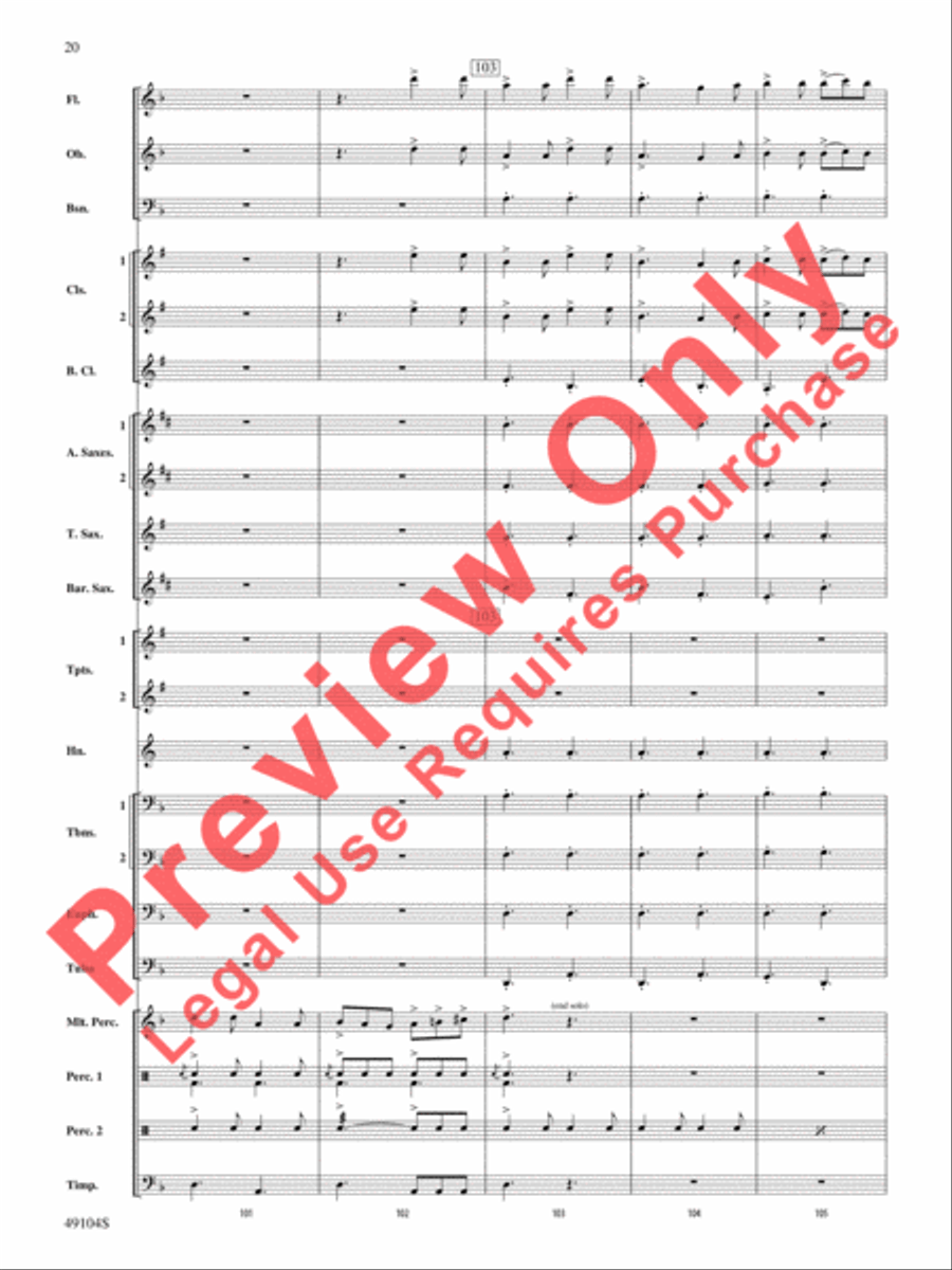Folk Song Celebration Folk Song Celebration Concert Band scores gallery preview page 21