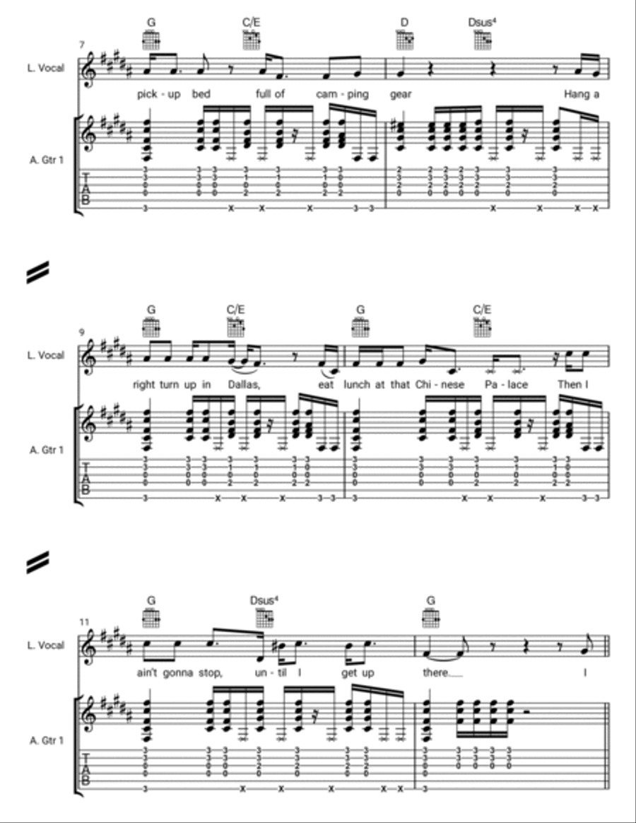 Back to Arkansas Acoustic Guitar scores gallery preview page 3
