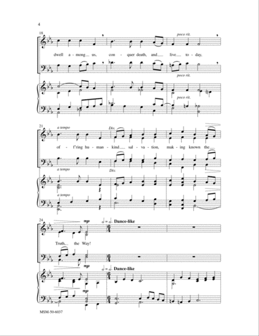 Come, Believers in the Gospel 4-Part scores gallery preview page 4