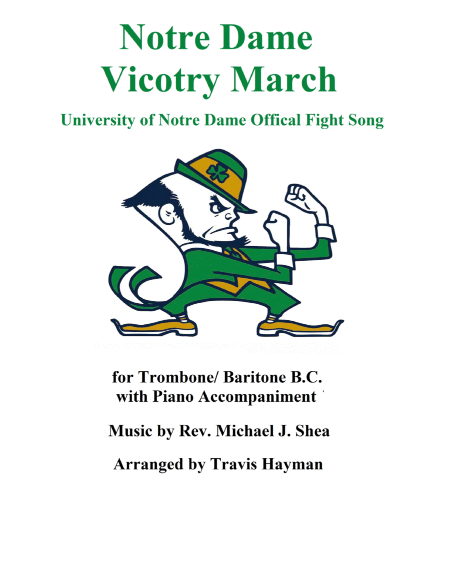 Notre Dame Victory March - Trombone or Baritone B.C. image number null