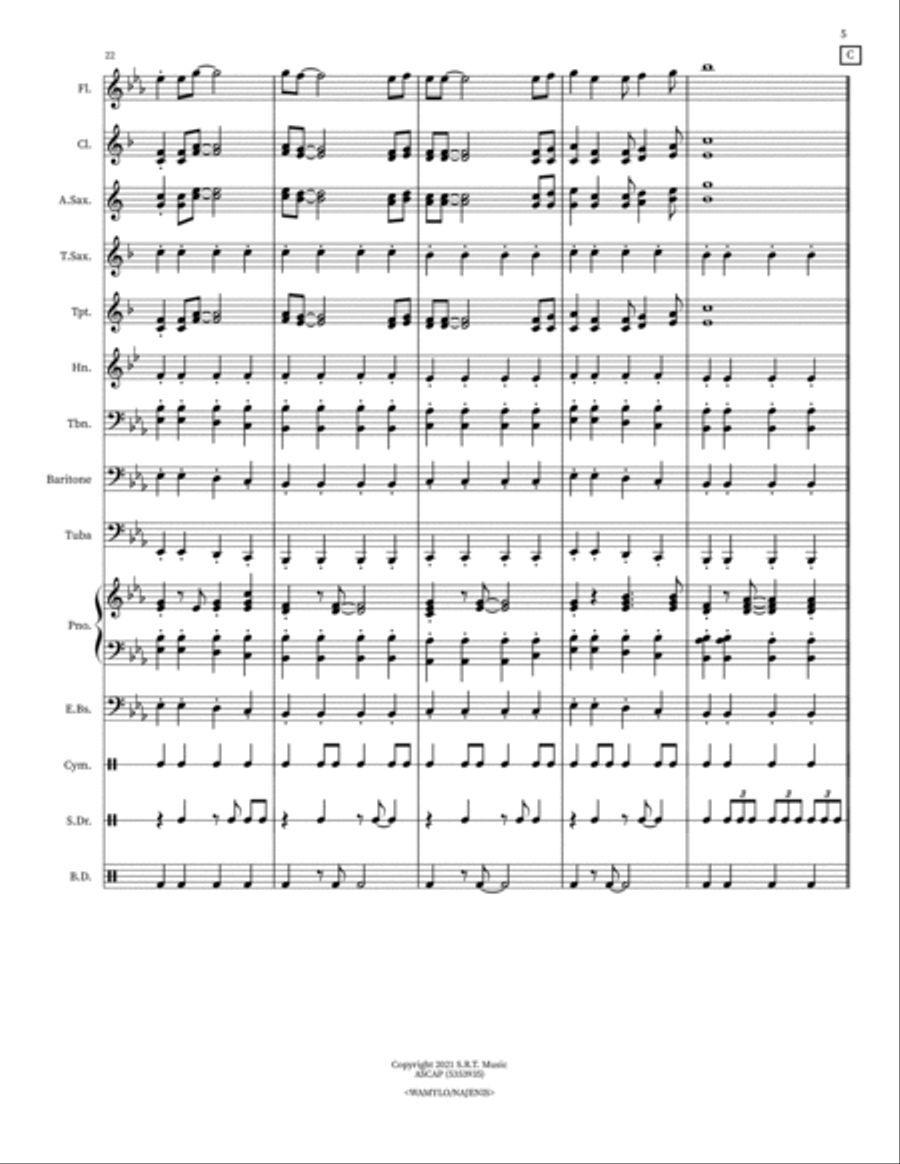 Just the Blues Just the Blues Concert Band scores gallery preview page 5