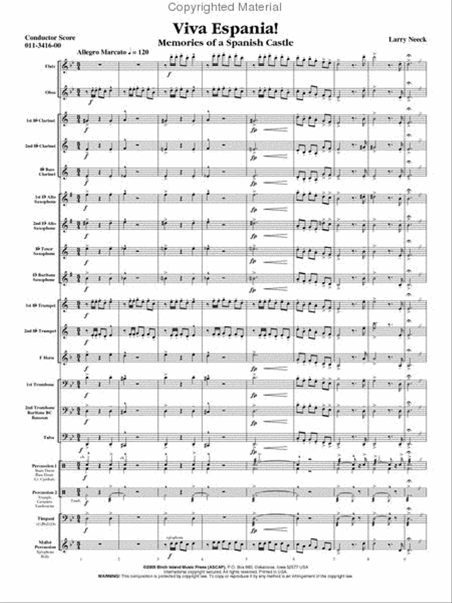 Viva Espania Concert Band scores gallery preview page 2