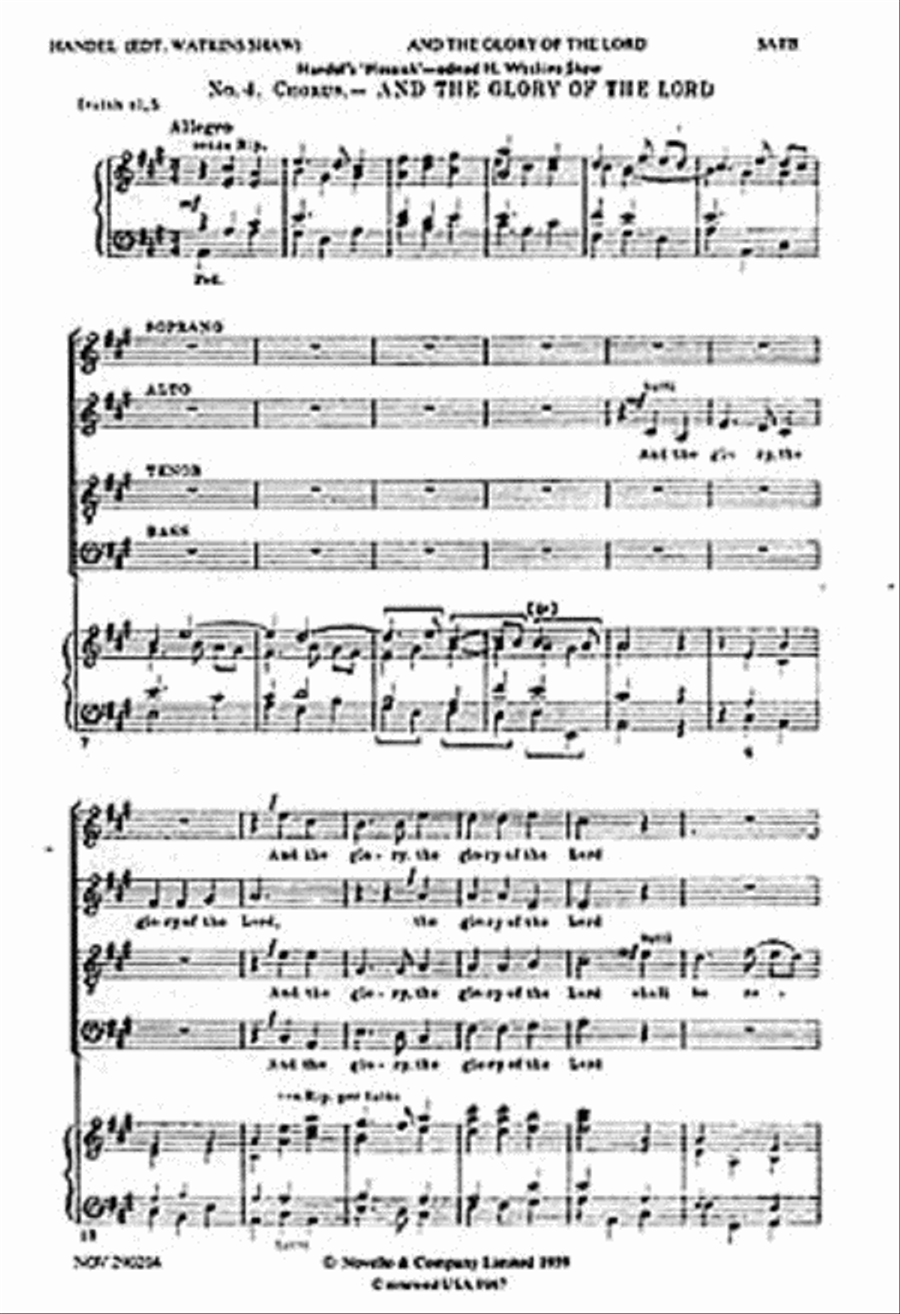 And the Glory of the Lord (from Messiah) 4-Part scores gallery preview page 1