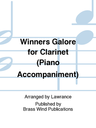 Book cover for Winners Galore for Clarinet (Piano Accompaniment)