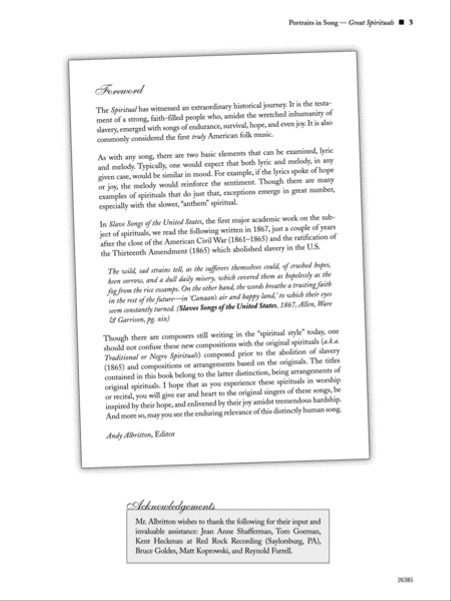 Great Spirituals (Portraits in Song) Piano Accompaniment scores gallery preview page 3