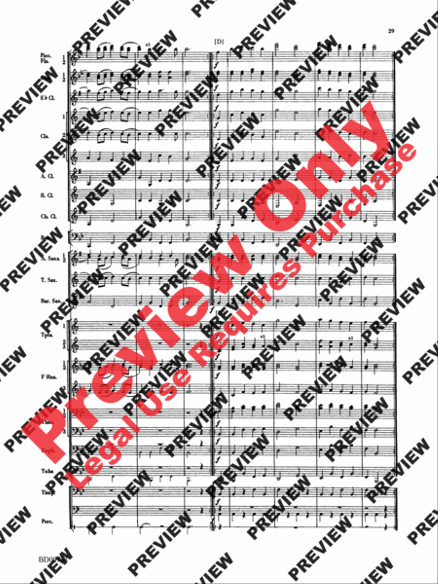 Water Music Suite Concert Band scores gallery preview page 29