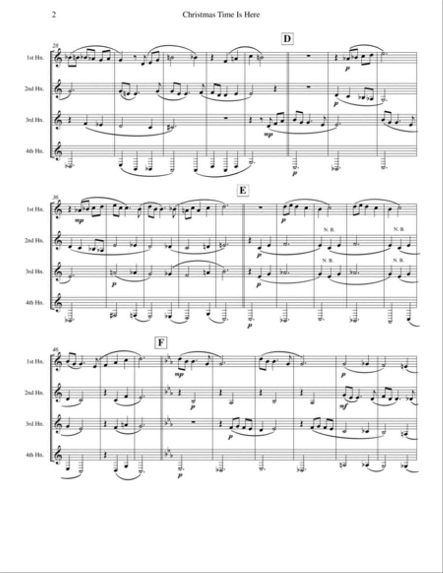 Christmas Time Is Here Christmas Time Is Here Brass Quartet scores gallery preview page 2