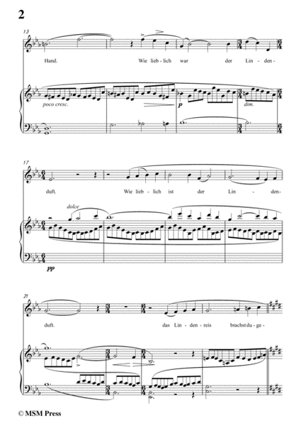 Mahler-Ich atmet' einen linden Duft in E flat Major,for voice and piano image number null