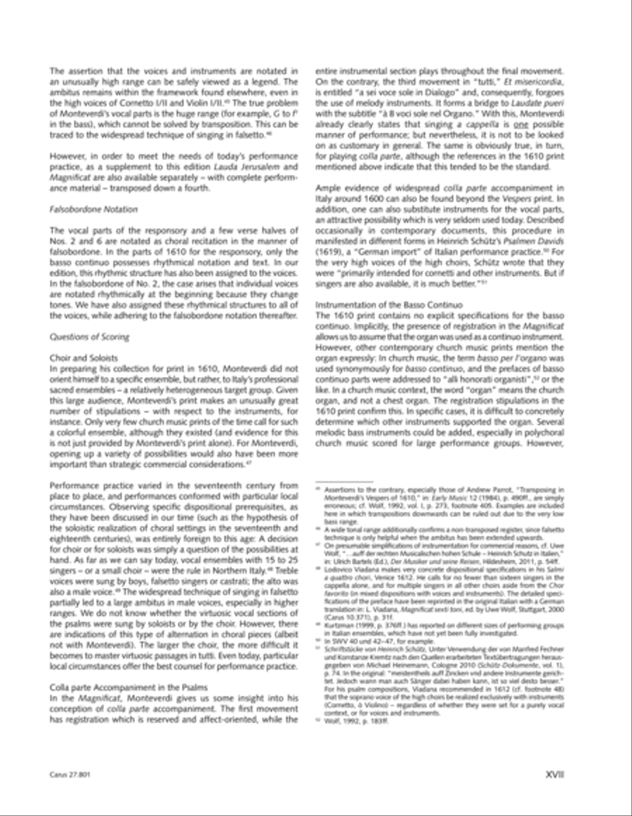 Vespro della Beata Vergine 4-Part scores gallery preview page 19