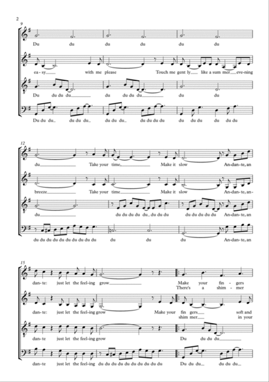 Andante, Andante Andante, Andante 4-Part scores gallery preview page 2