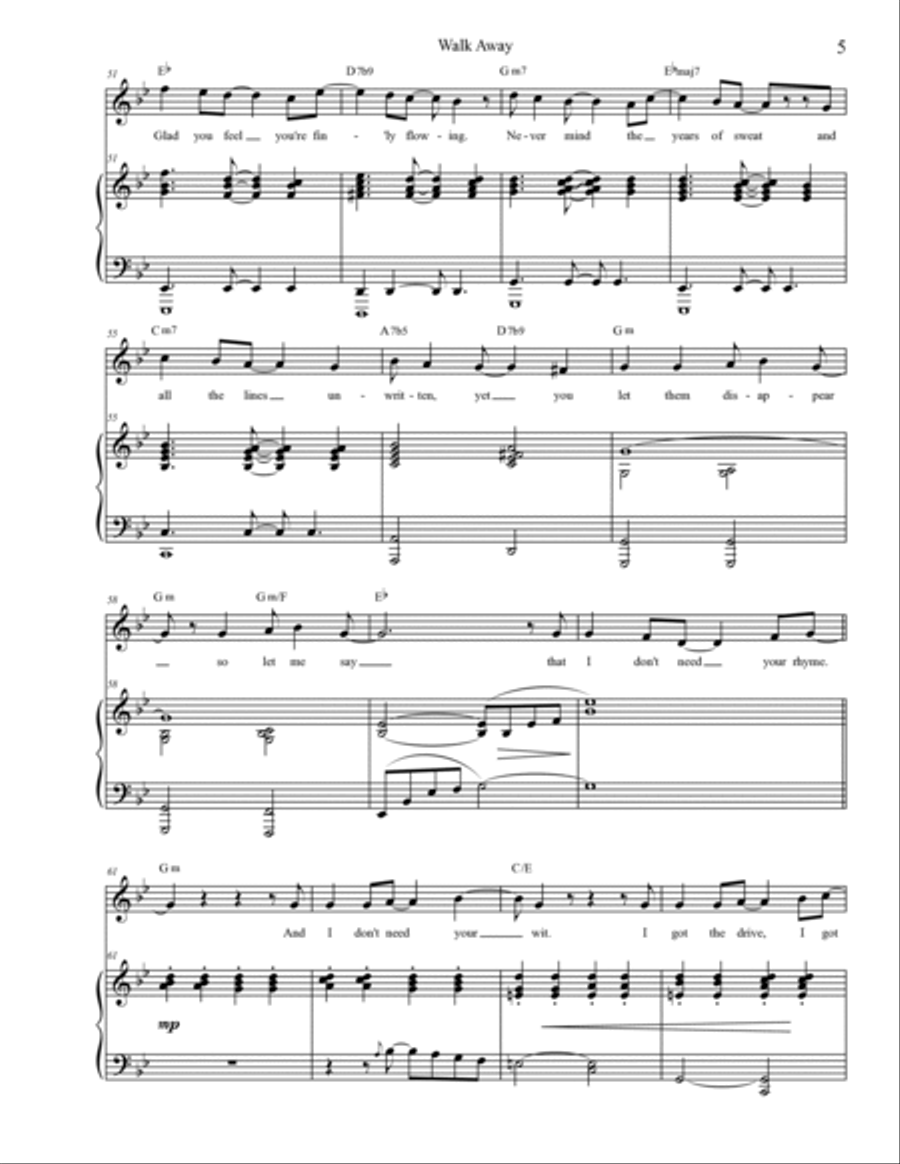 Walk Away Voice scores gallery preview page 5