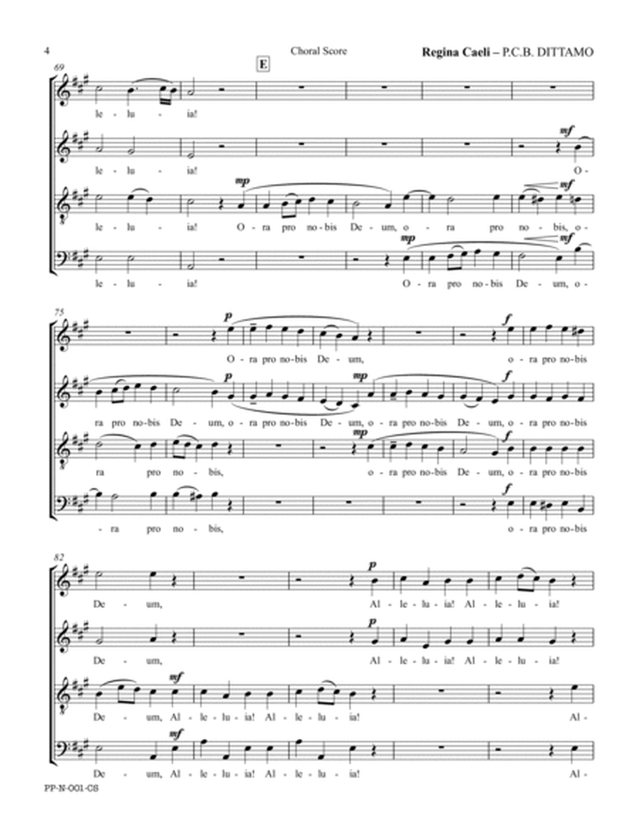 Regina Caeli (SATB Choir, Violins, Organ & opt. Timpani) - [Choral Score ONLY] image number null