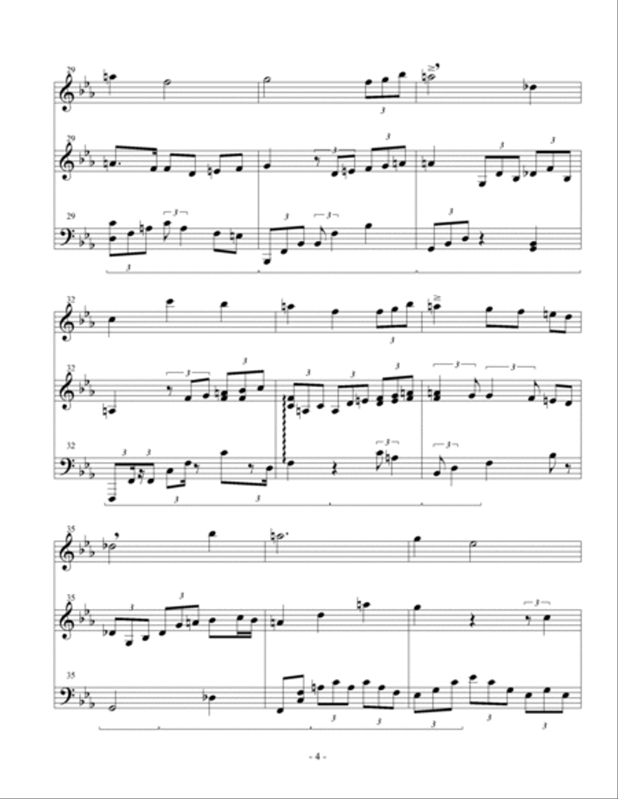 Fantasy in C minor Flute Solo scores gallery preview page 5