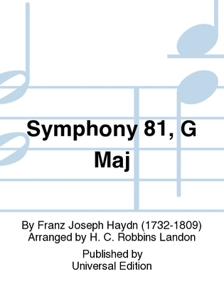 Book cover for Symphony 81, G Maj