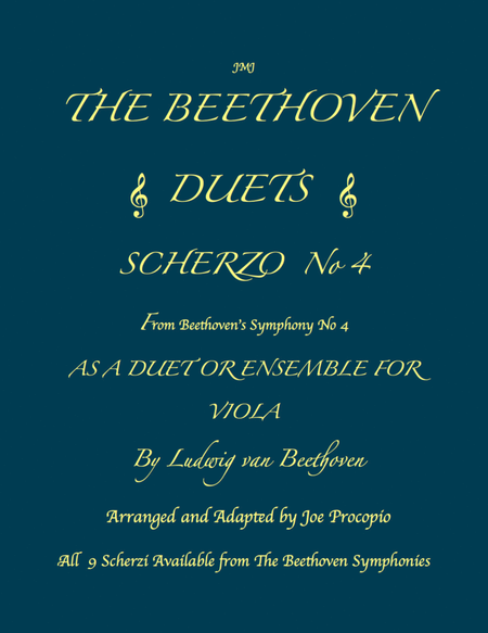 THE BEETHOVEN DUETS FOR VIOLA SCHERZO NO 4 image number null