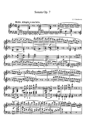 Book cover for Beethoven Sonata No. 4 Op. 7 in E-flat Major