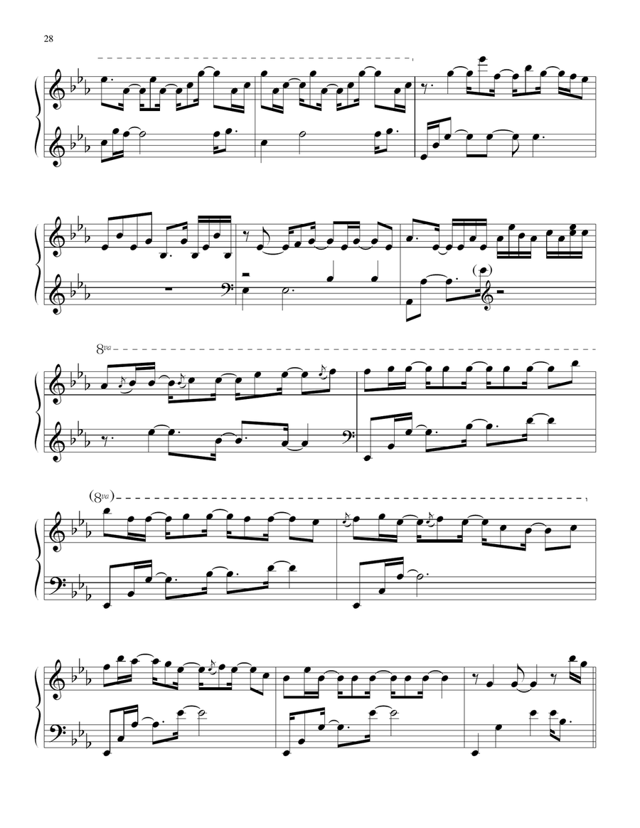 Dancing Waters Piano Solo scores gallery preview page 2