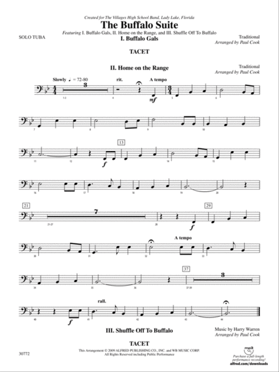 The Buffalo Suite: Solo Tuba