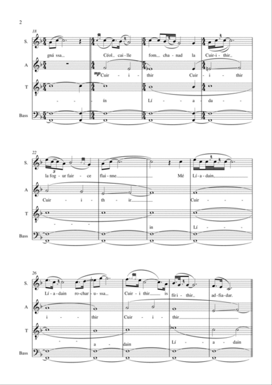 Liadain agus Cuirithir - SATB 4-Part scores gallery preview page 4