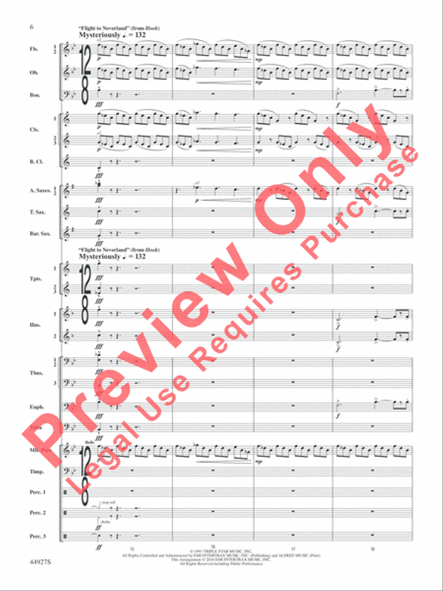 At the Movies with John Williams Concert Band scores gallery preview page 31