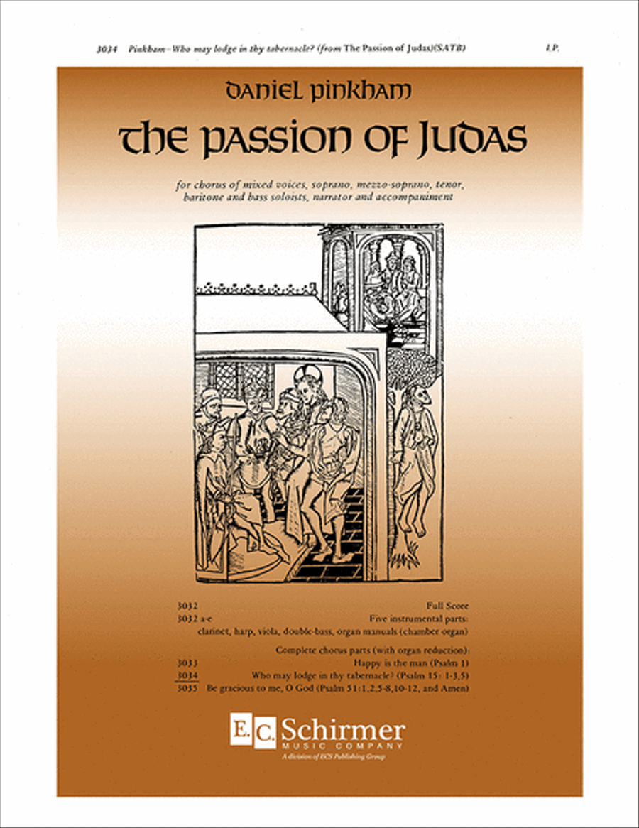 The Passion of Judas: Who May Lodge in thy Tabernacle? 4-Part scores gallery preview page 1