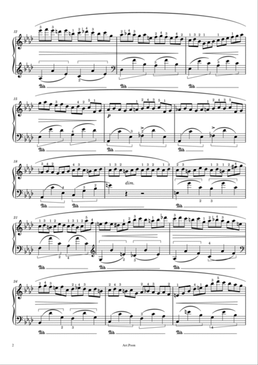 Chopin - 12 Etude - Op.25 No.2 in F Minor 