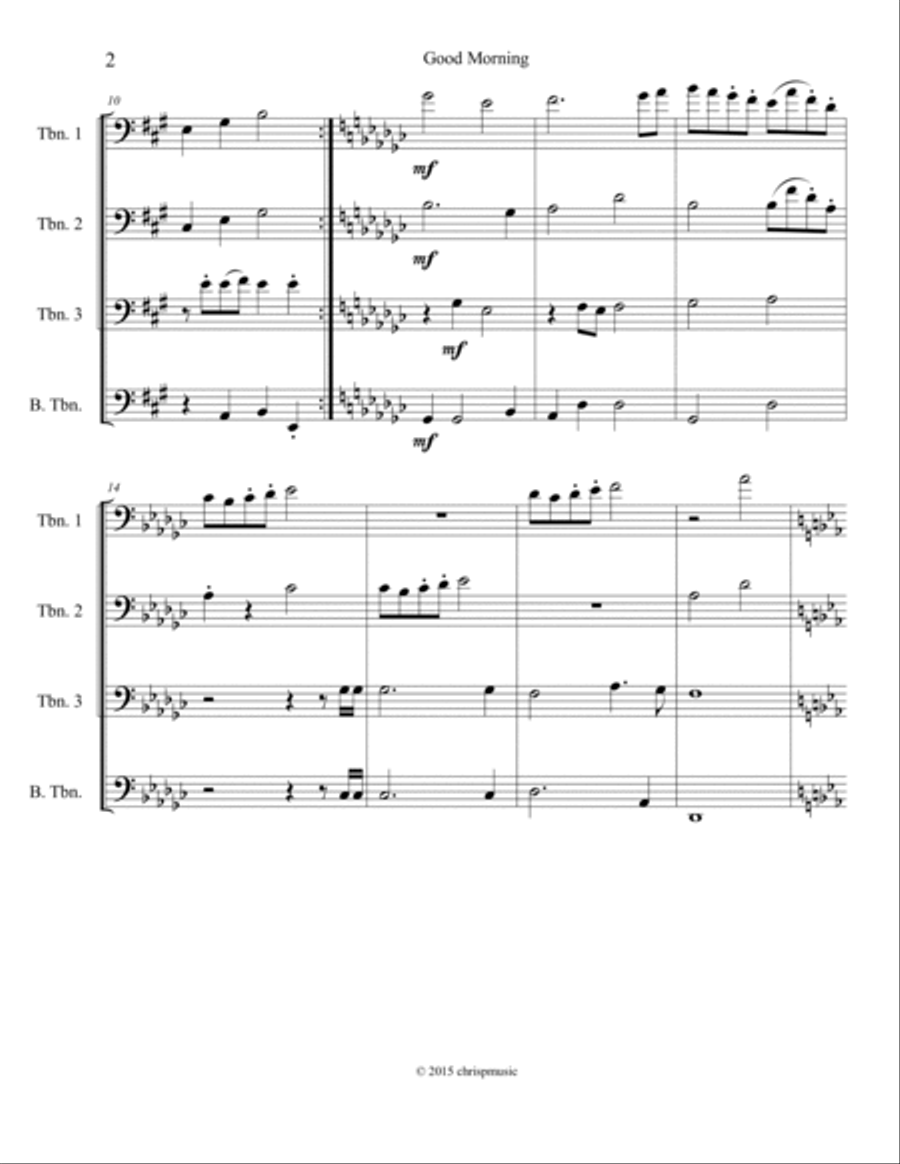 Good Morning Good Morning Brass Ensemble scores gallery preview page 3