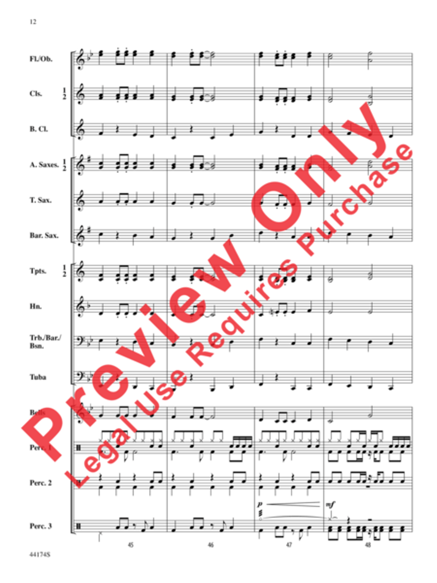 Rockin' Through the Snow Rockin' Through the Snow Concert Band scores gallery preview page 13
