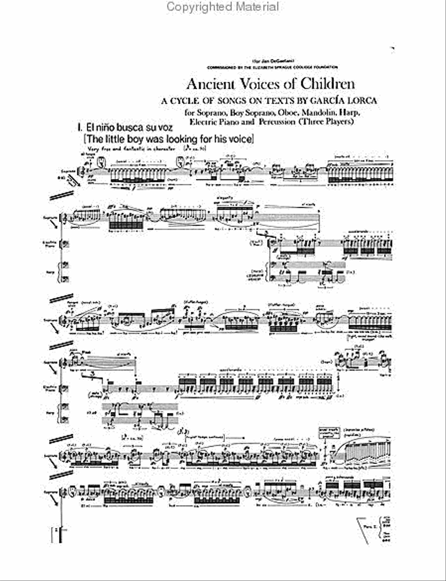 Ancient Voices of Children Voice scores gallery preview page 2