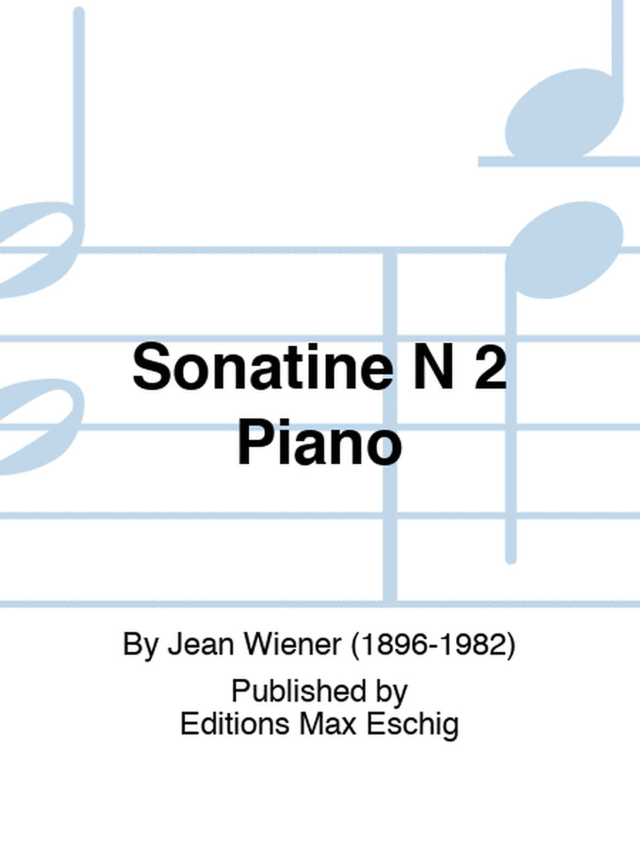 Sonatine N 2 Piano
