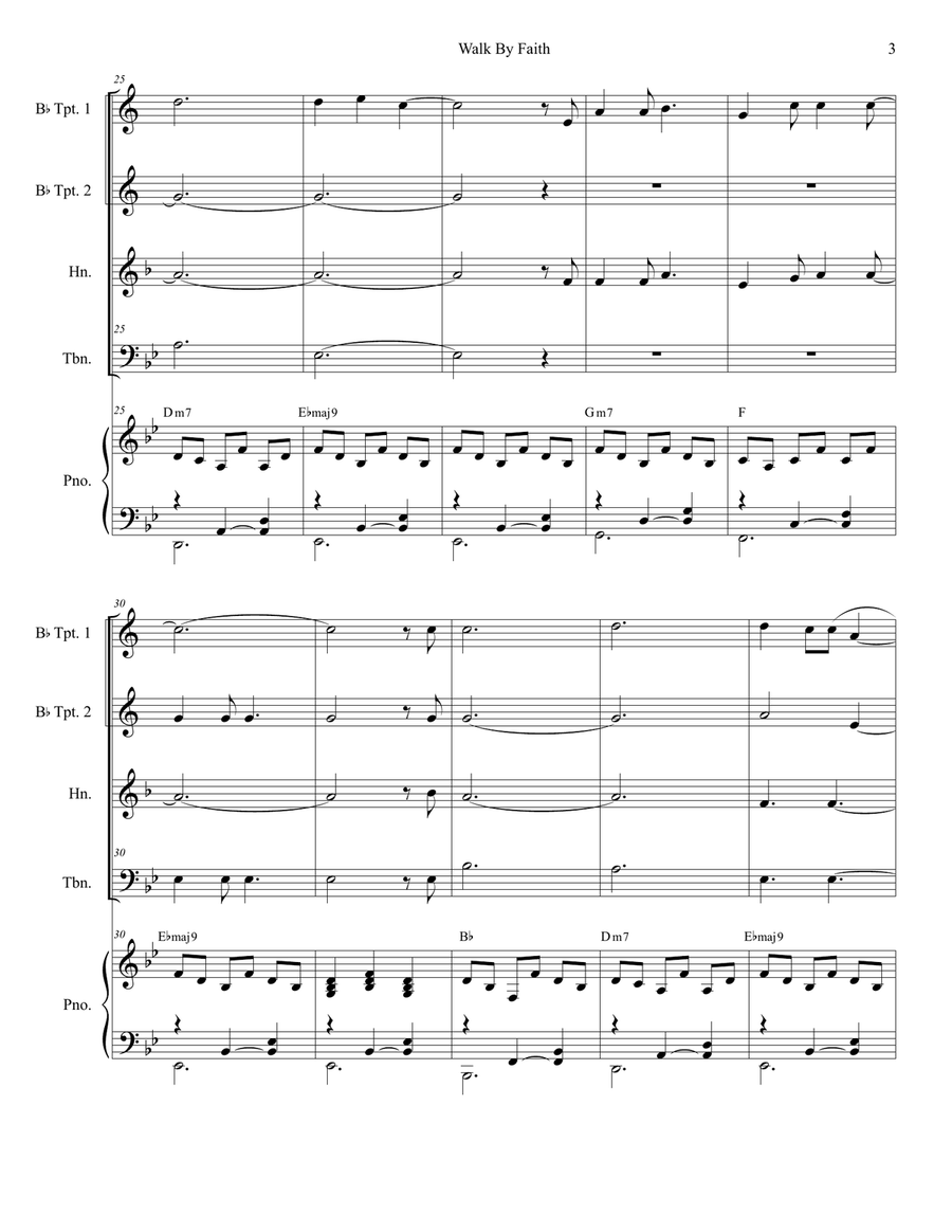 Walk By Faith Brass Ensemble scores gallery preview page 3