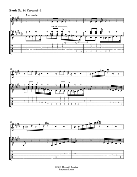 Etude No. 24, Op. 60 (for Flute & Guitar)
