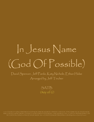 Book cover for In Jesus Name (god Of Possible)