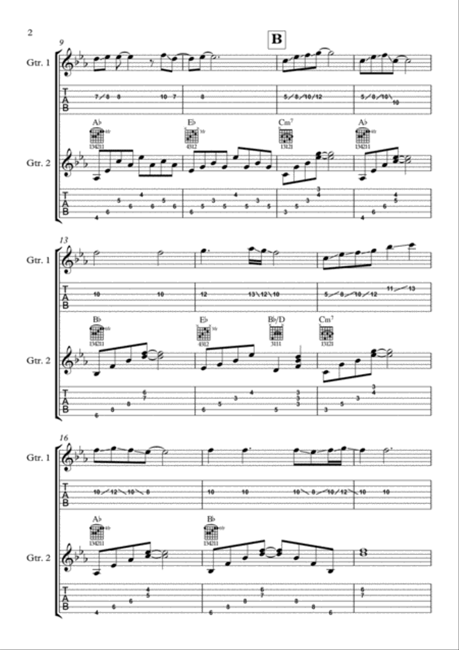 Only Time Guitar Tablature scores gallery preview page 3