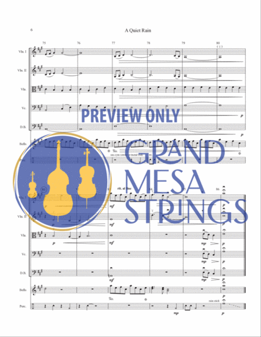 A Quiet Rain String Orchestra scores gallery preview page 7